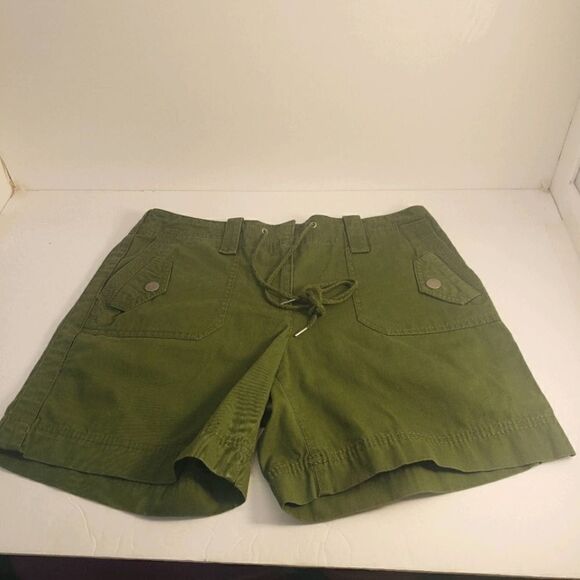 Loft army green 100% cotton shorts - Picture 1 of 5